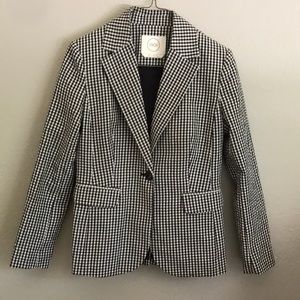 Gingham checkered blazer